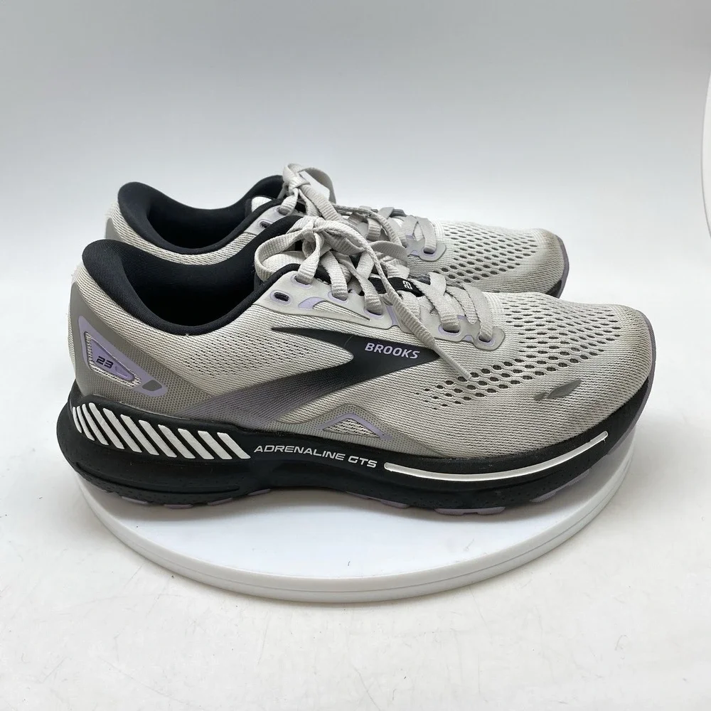 Brooks Sneakers Womens 7.5 B Adrenaline GTS 23 1203811B039 Gray Running Shoes